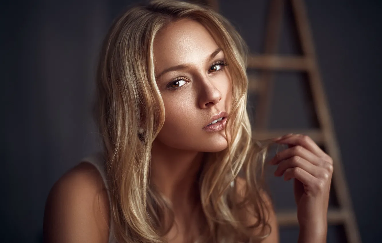 Photo wallpaper eyes, look, girl, portrait