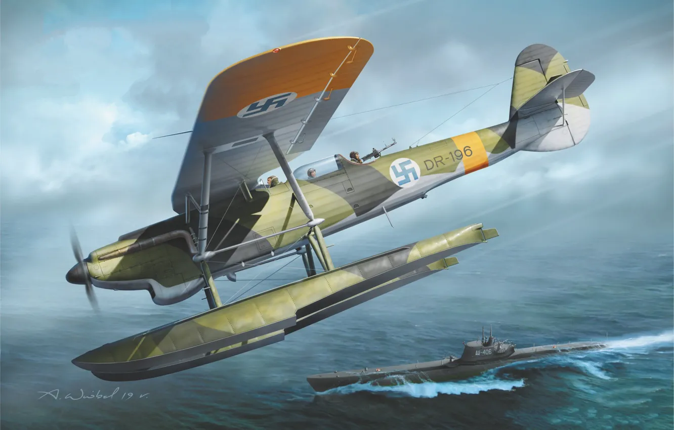 Photo wallpaper bomber, scout, torpedo, The Finnish air force, Dornier Do 22, German floatplane