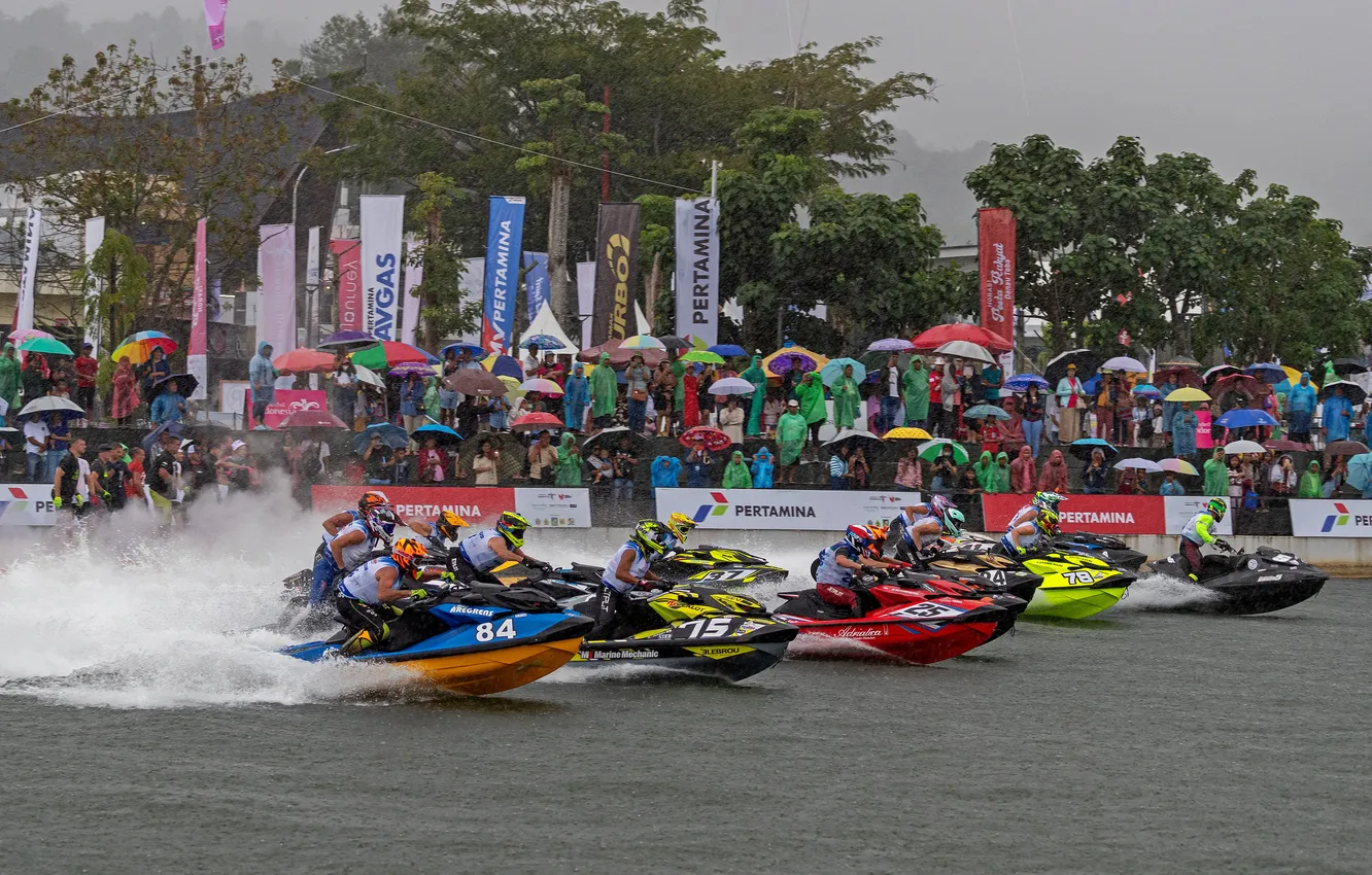 Photo wallpaper race, boat, speed