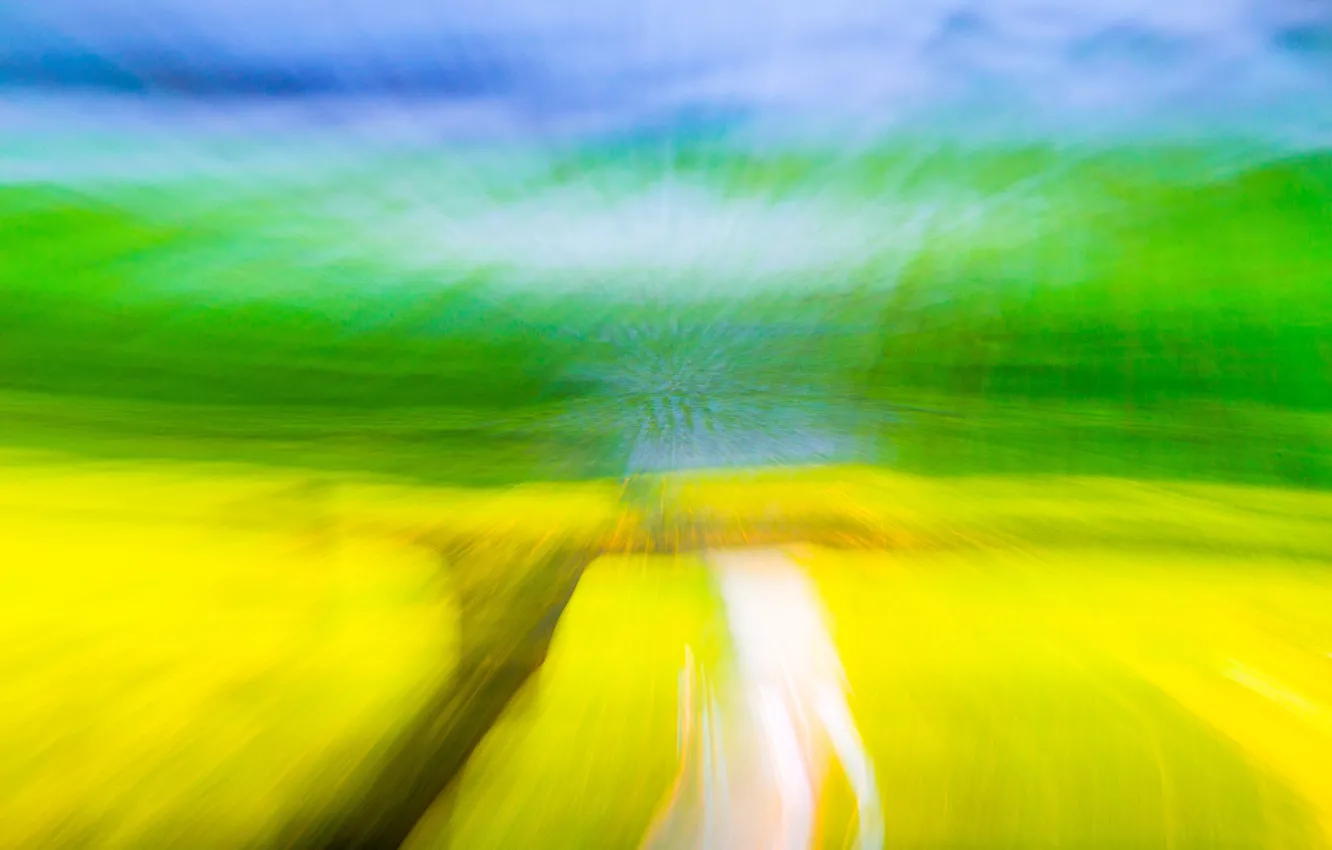 Photo wallpaper field, the sky, grass, nature