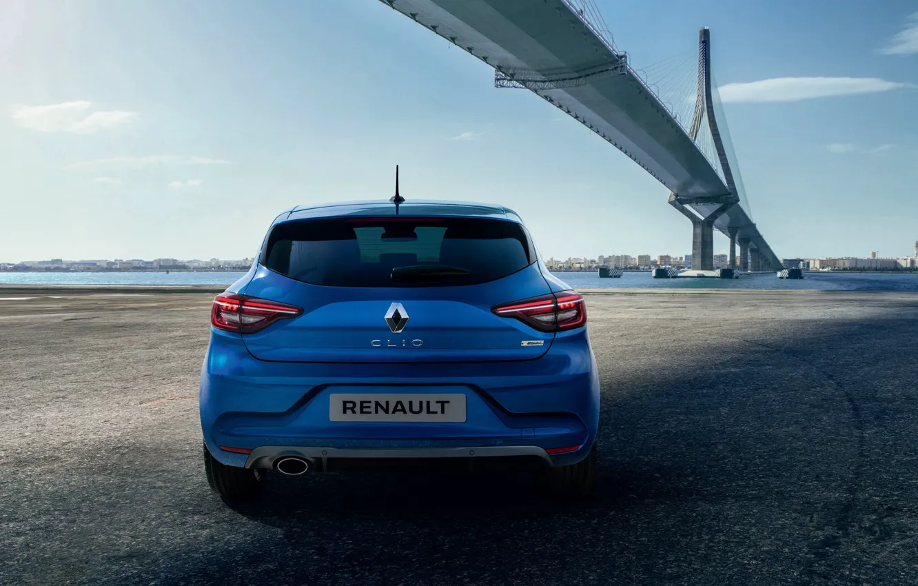 Photo wallpaper bridge, Renault, Clio, rear view, hatchback, 2019, RS Line