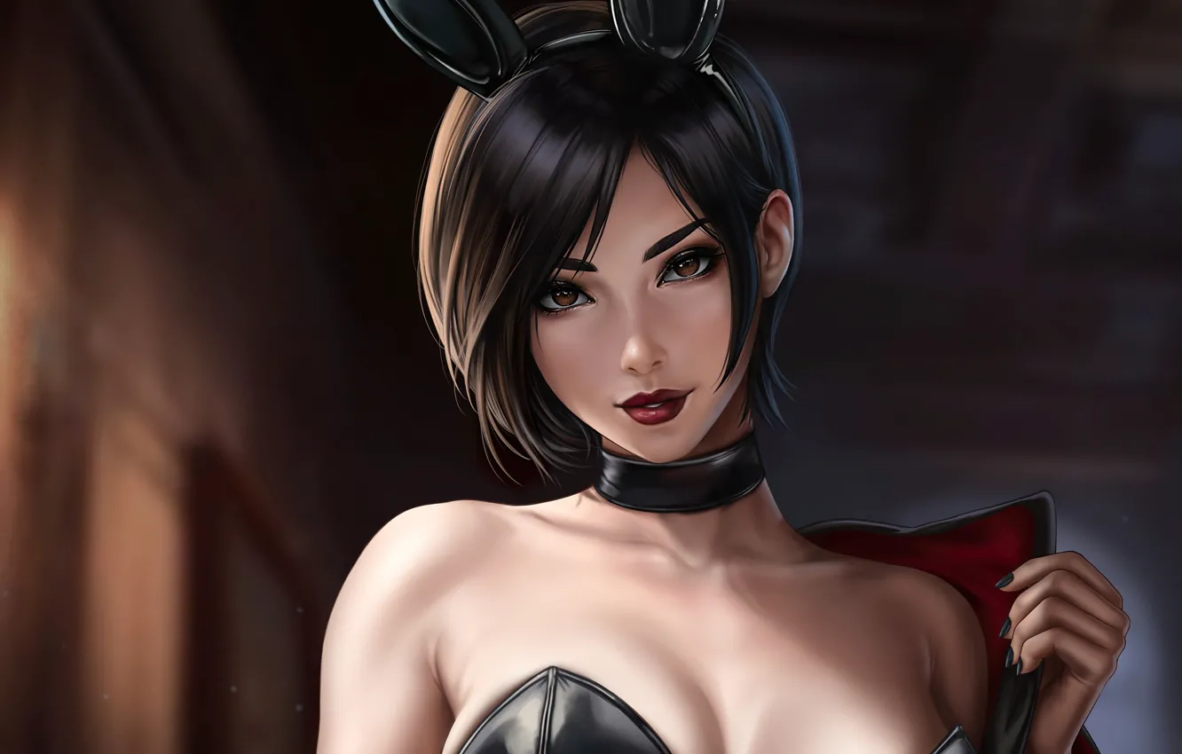 Photo wallpaper girl, art, erotic, digital art, fantasy art, Ada Wong, Residen Evil