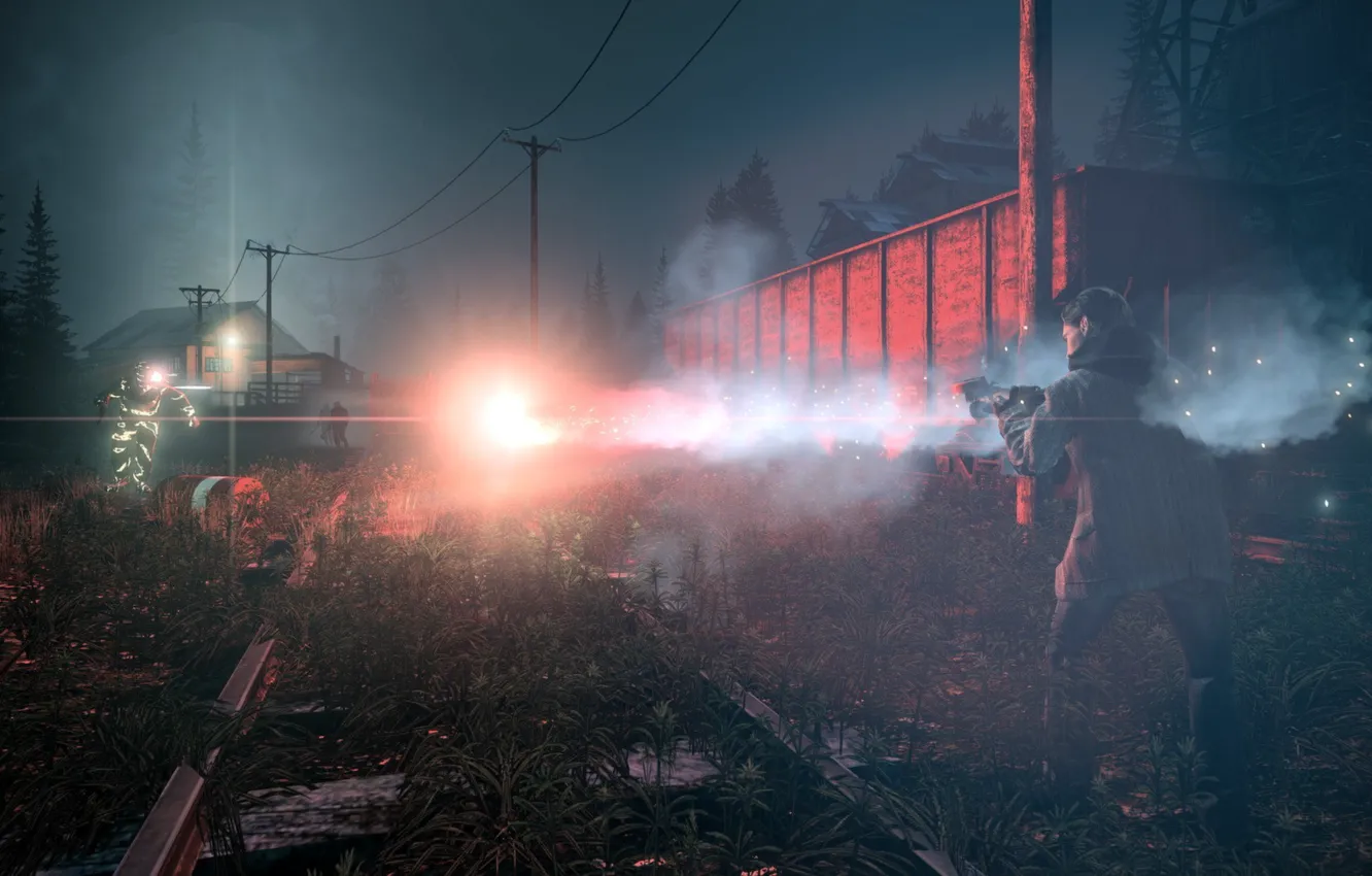 Photo wallpaper night, the darkness, Alan Wake