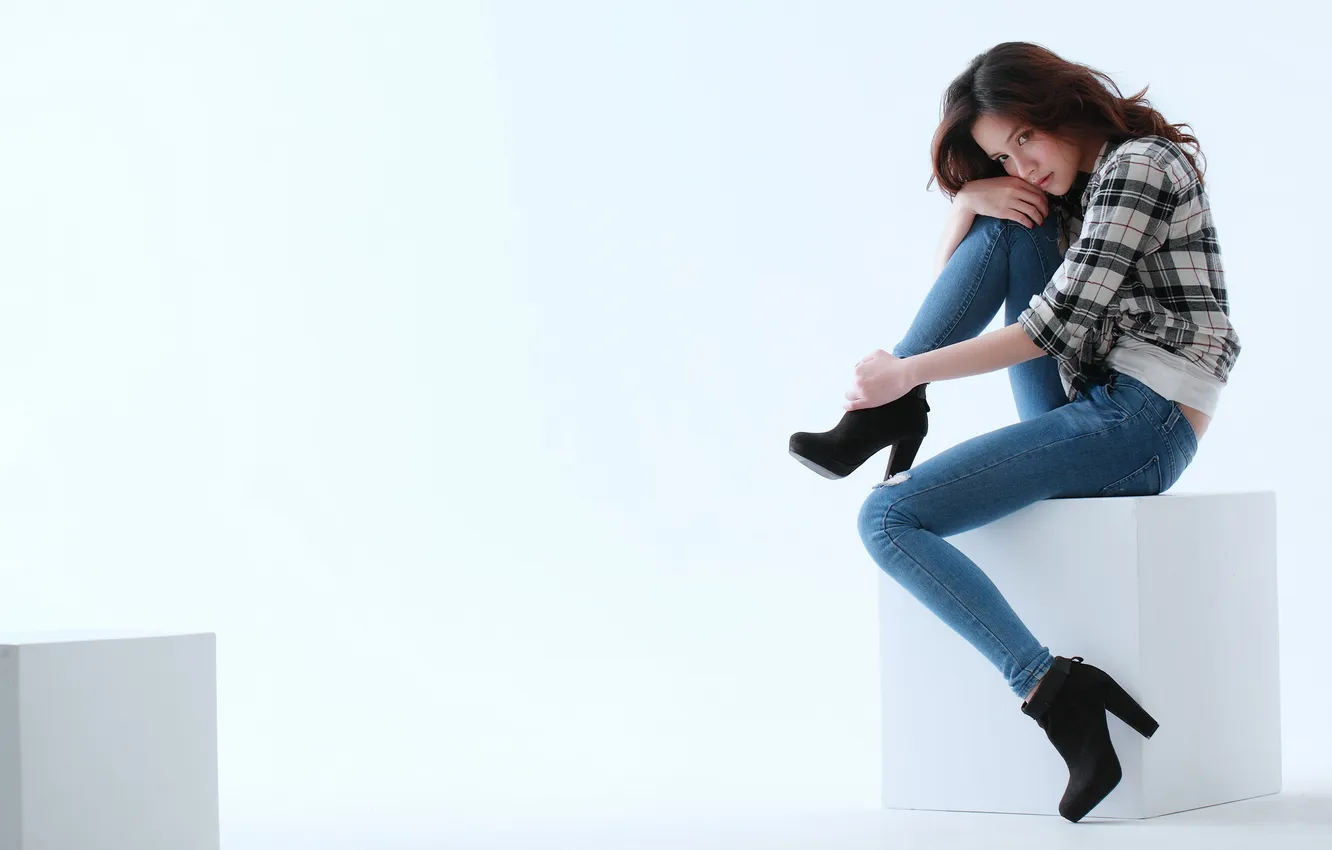 Photo wallpaper look, girl, background