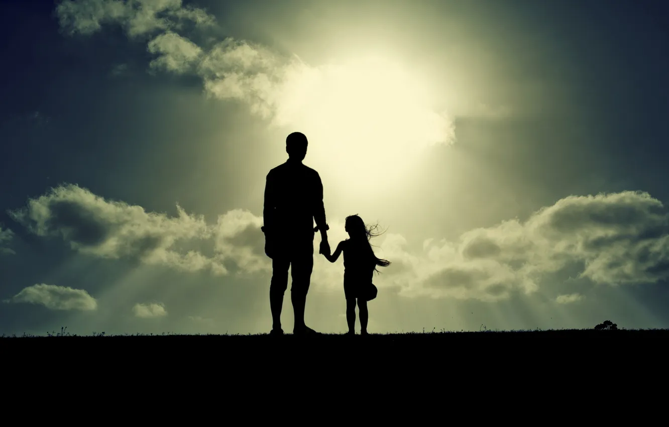 Photo wallpaper the sky, mood, silhouette