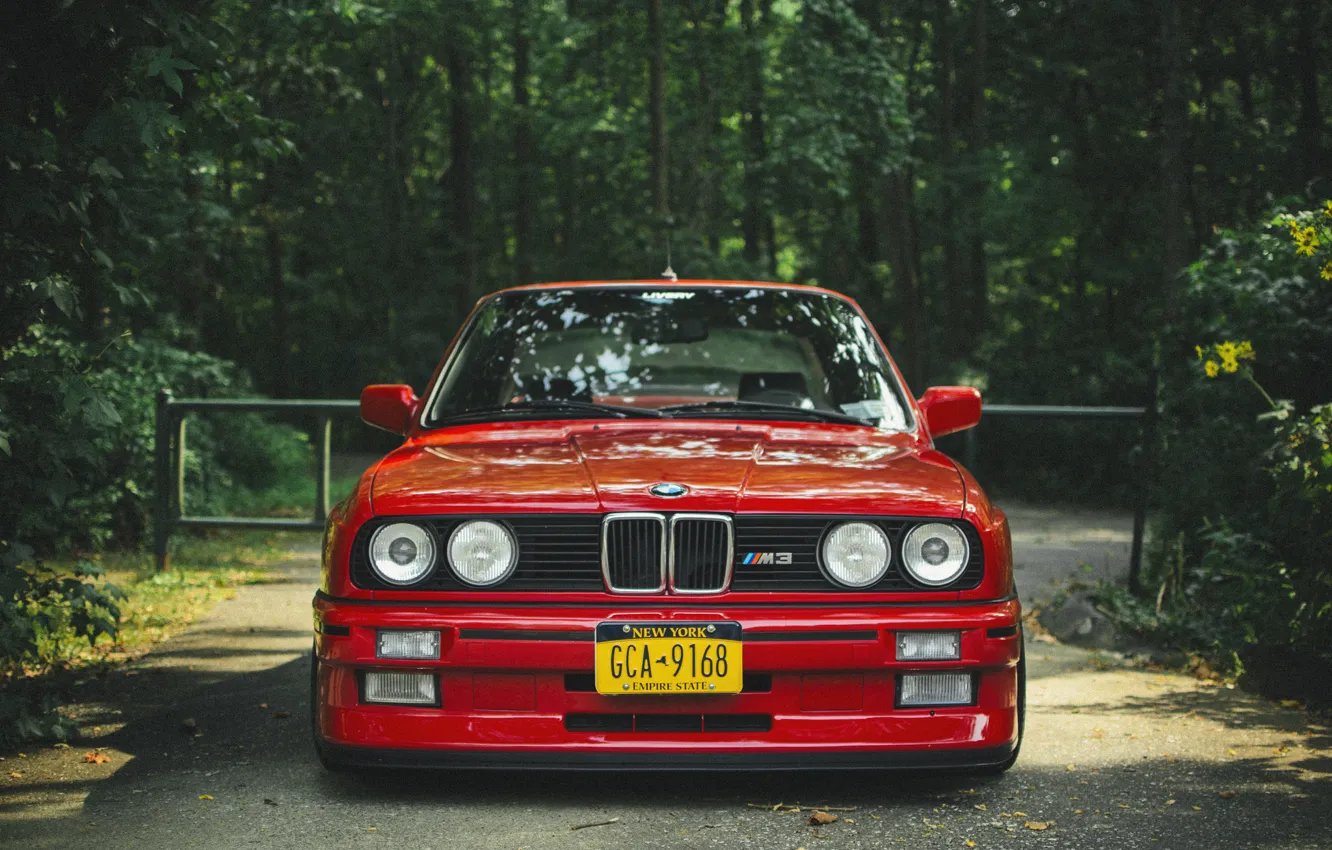 Photo wallpaper BMW, BMW, red, red, tuning, e30, The 3 series