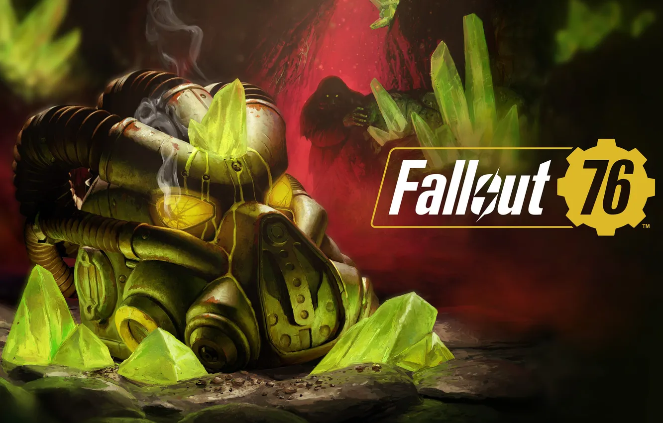 Photo wallpaper the game, game, Fallout, art, power armor, Fallout 76