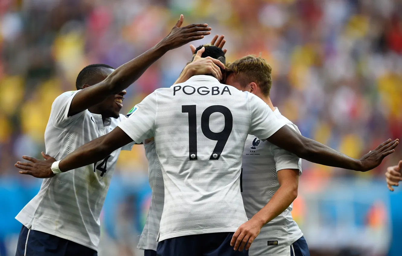 Photo wallpaper France, Football, Brazil, France, Football, Sport, Player, Goal