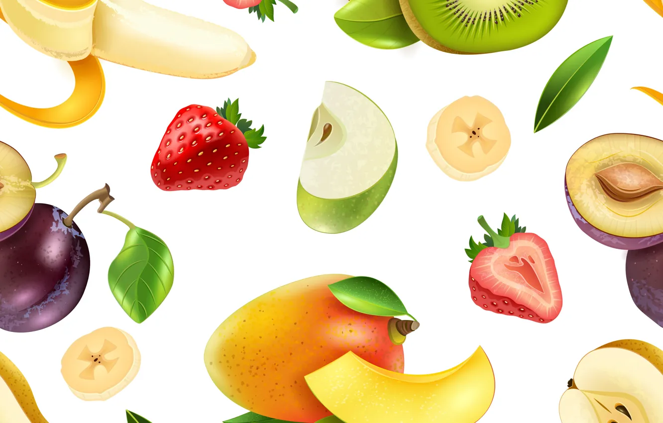 Photo wallpaper white, background, texture, fruit