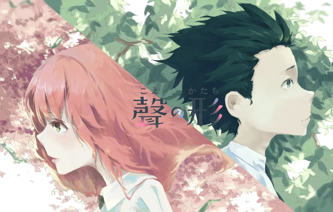 Photo wallpaper girl, anime, guy, 2016, Form voice, A silent voice, You No Katachi
