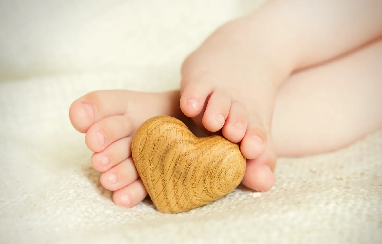 Photo wallpaper love, children, heart