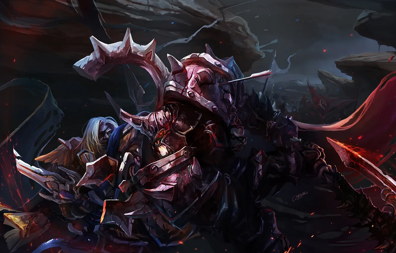 Photo wallpaper weapons, blood, armor, warrior, blow, World of Warcraft, wow, chenbo