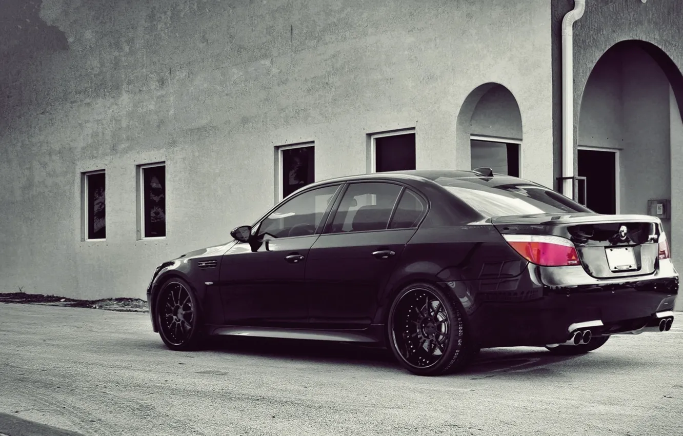 Photo wallpaper Black, Bmw, E60