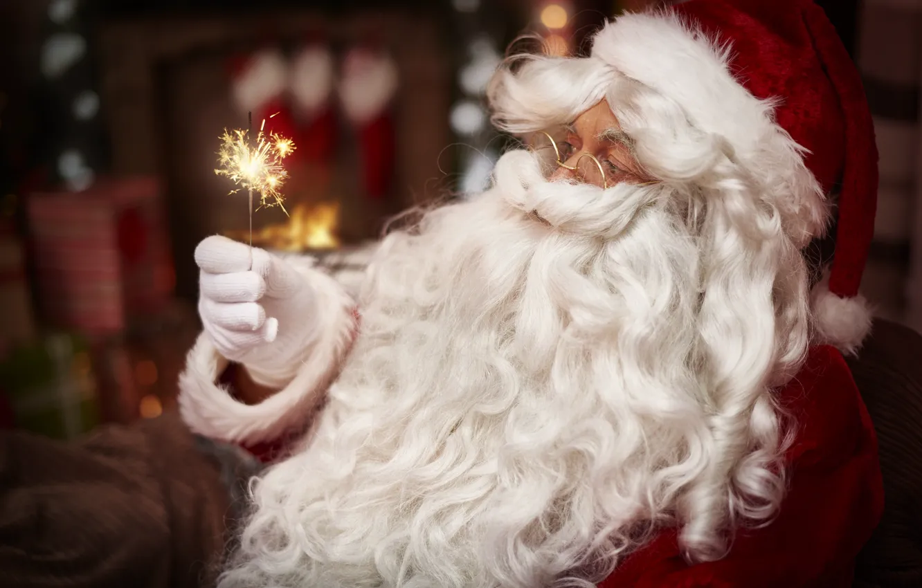 Photo wallpaper look, lights, pose, new year, hands, glasses, Christmas, gloves