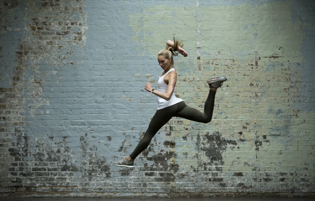 Photo wallpaper jump, pose, sportswear