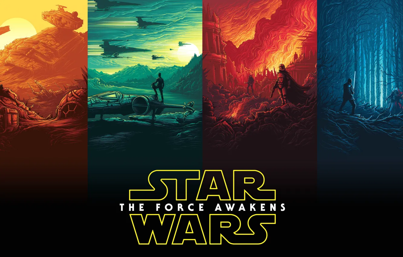 Photo wallpaper Star Wars, Star Wars, poster, The Force Awakens, Episode VII