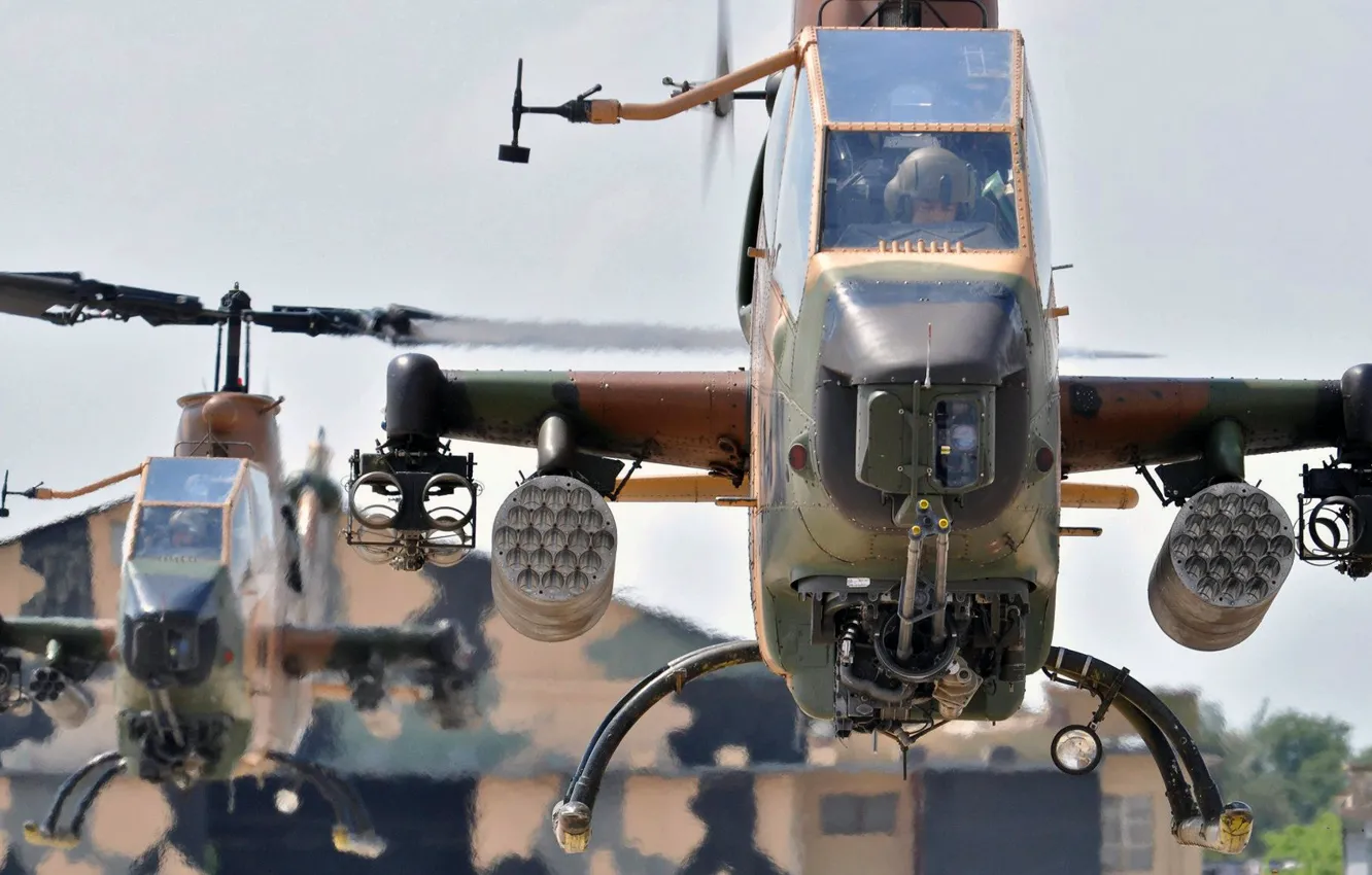 Photo wallpaper Cobra, Bell, AH-1, anti-tank helicopter, Corps army aviation Pakistan, American attack helicopter