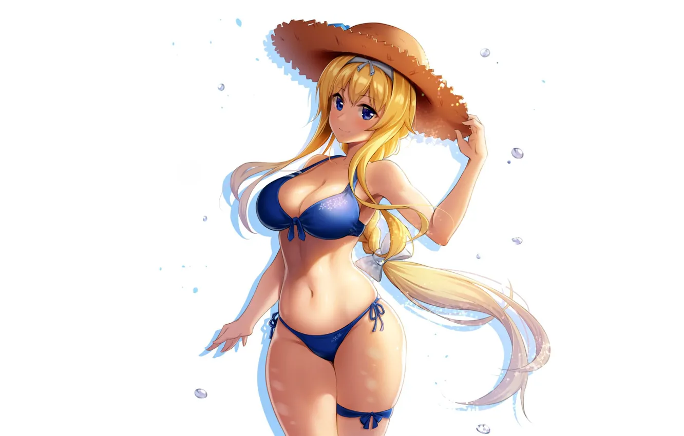 Photo wallpaper girl, sexy, boobs, anime, beautiful, pretty, Alice, erotic