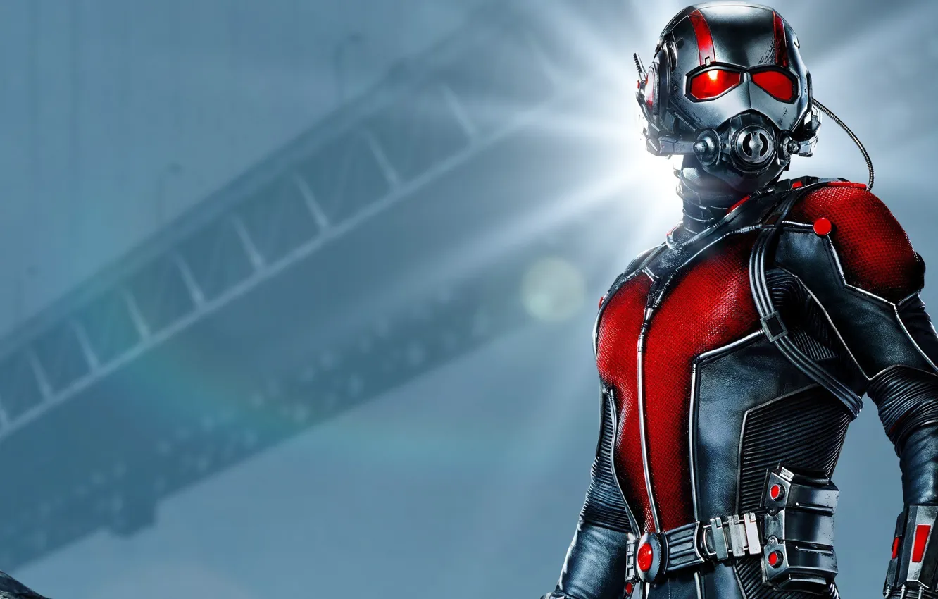 Photo wallpaper superhero, man, movie, film, Marvel, Ant, 2015, Paul Rudd