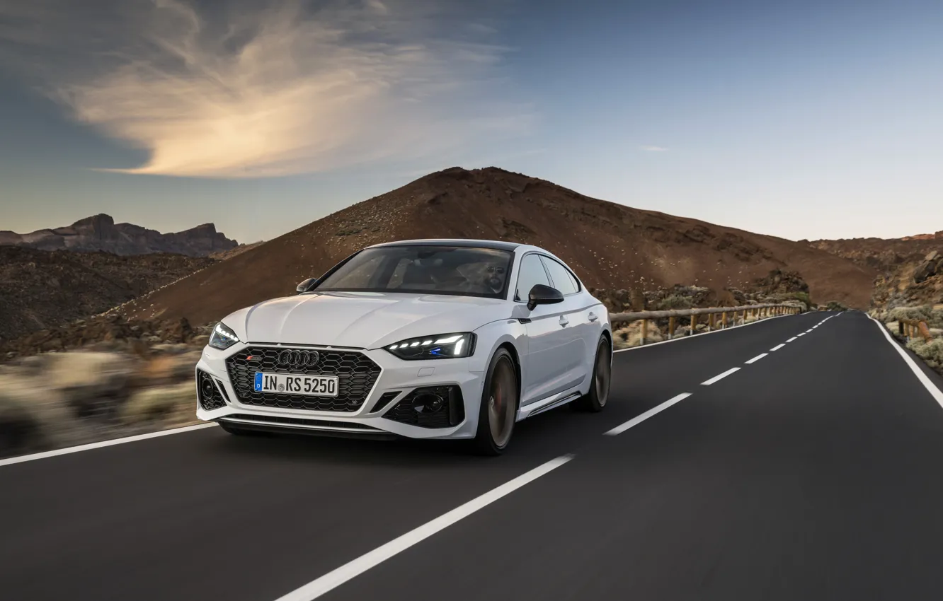 Photo wallpaper road, Audi, speed, RS5, Sportback, RS 5, 2020