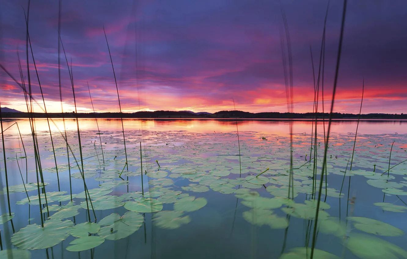 Photo wallpaper Germany, Bayern, Bannwaldsee, Allgaeu