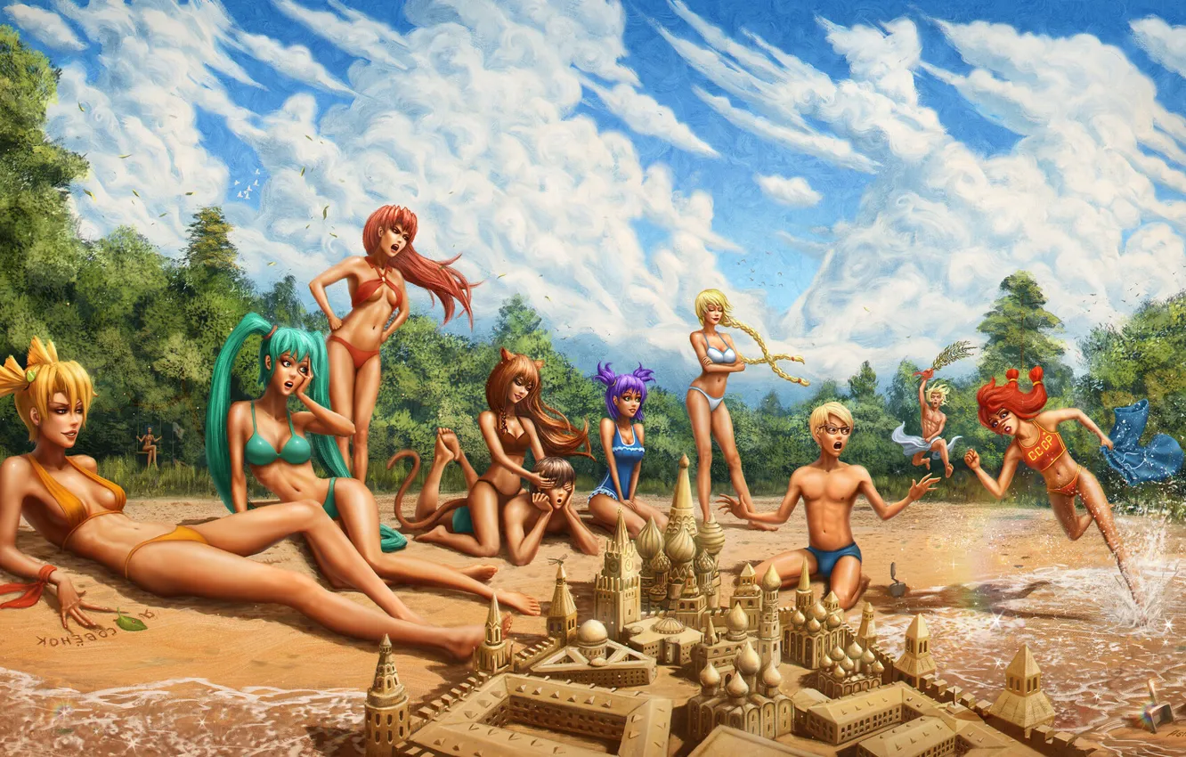 Photo wallpaper beach, summer, stay, the situation, everlasting summer