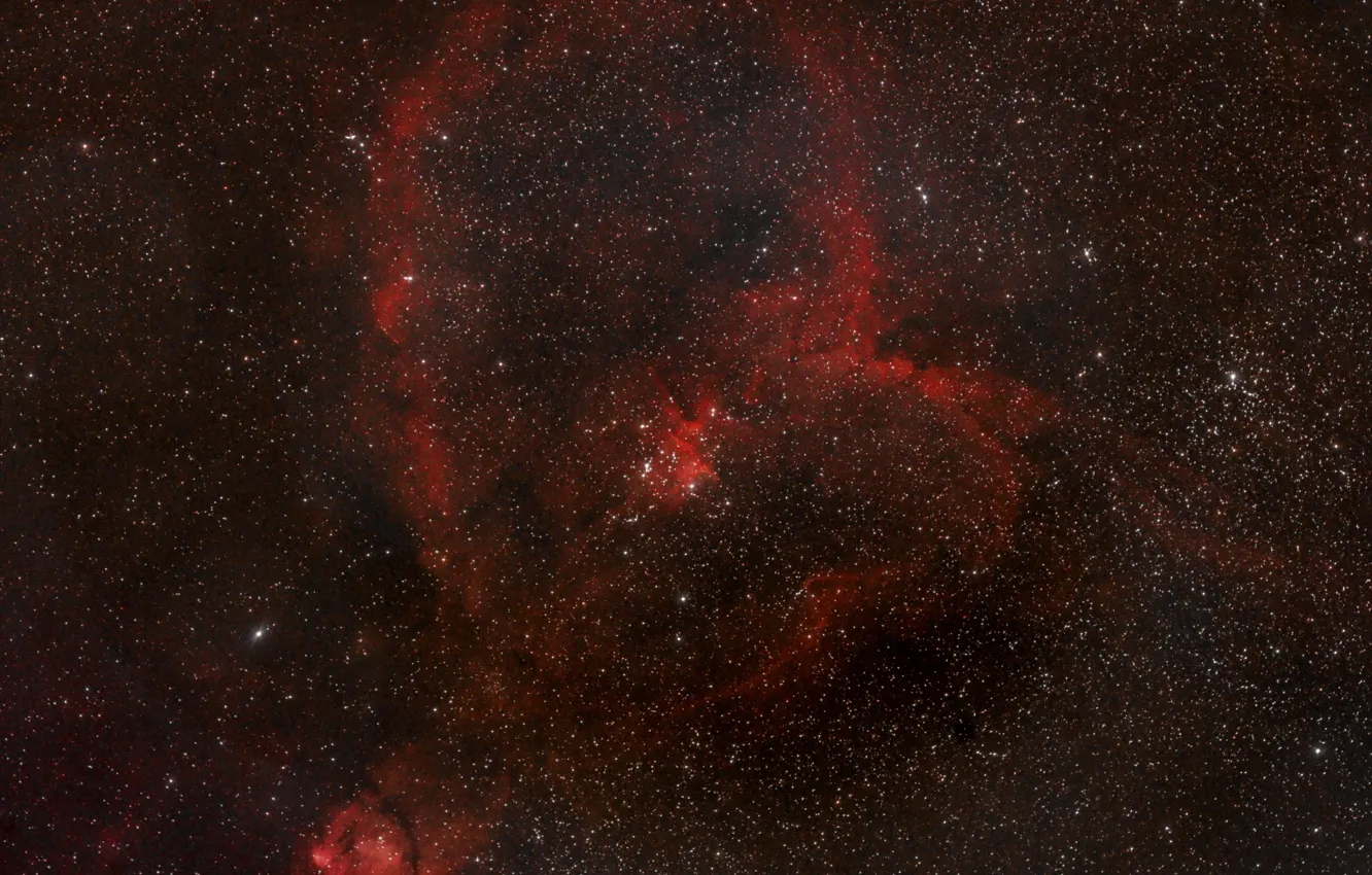 Photo wallpaper space, stars, IC 1805, Heart Nebula