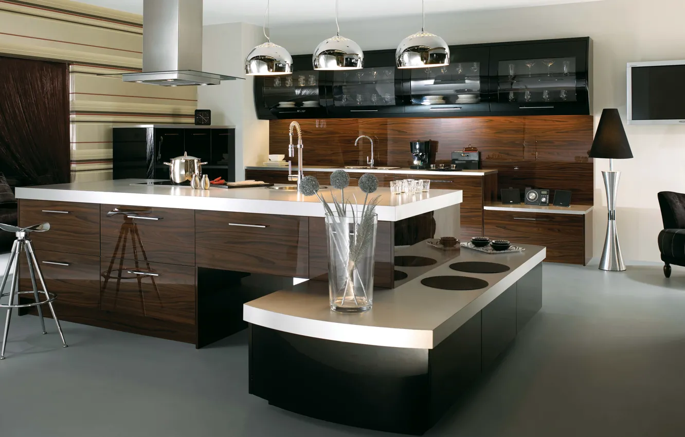 Photo wallpaper design, style, room, Villa, home, interior, kitchen