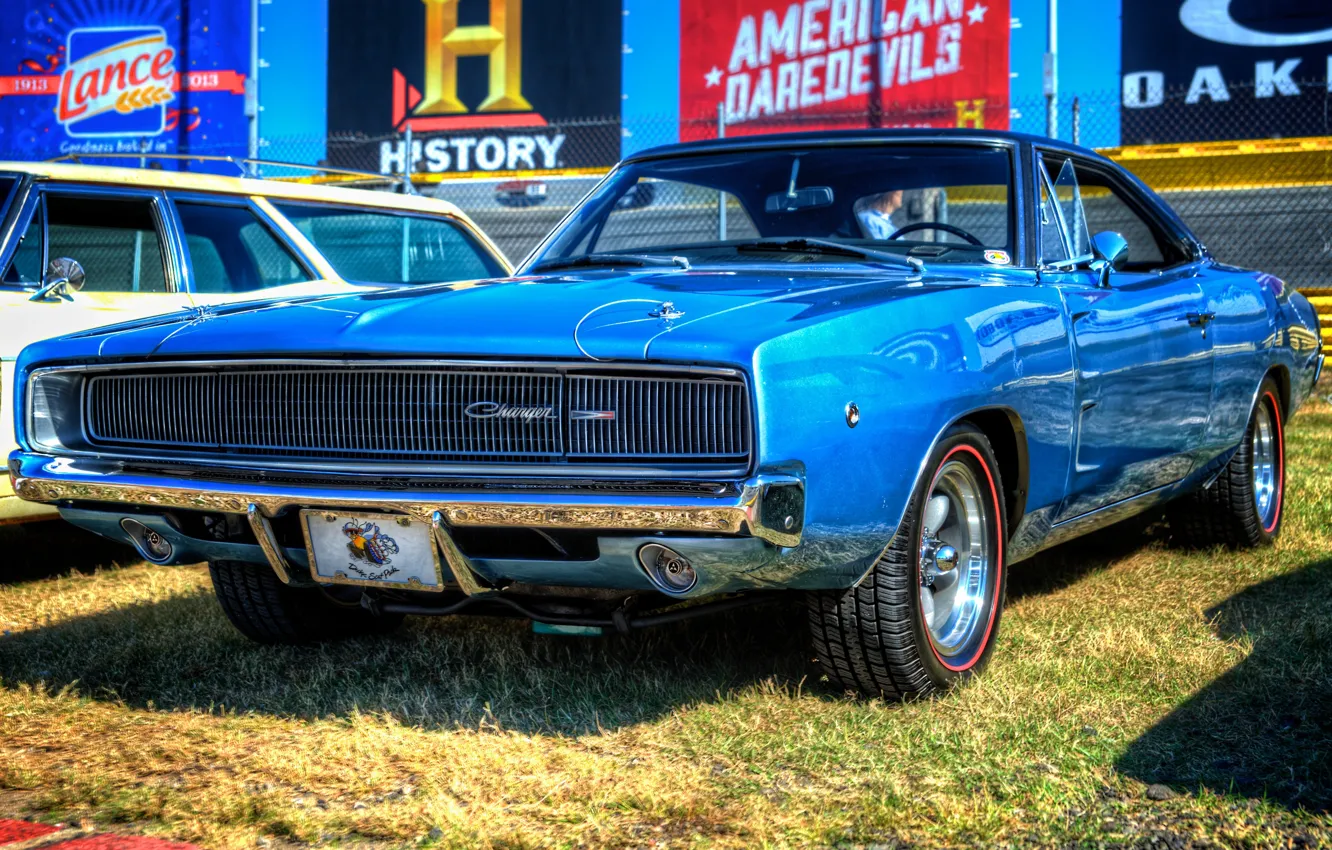 Photo wallpaper Machine, Dodge, Charger, 1968, Muscle Car