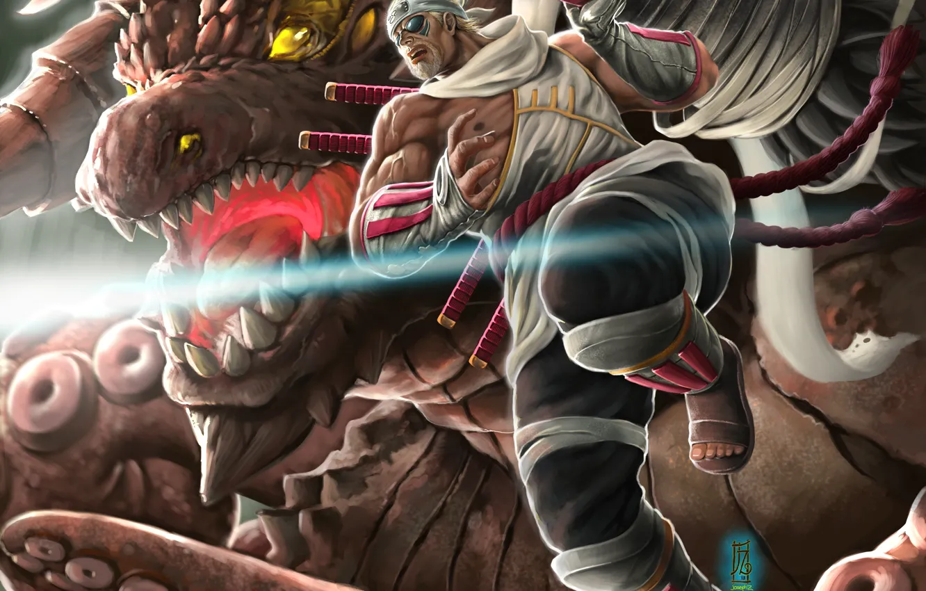 Photo wallpaper weapons, monster, art, male, naruto