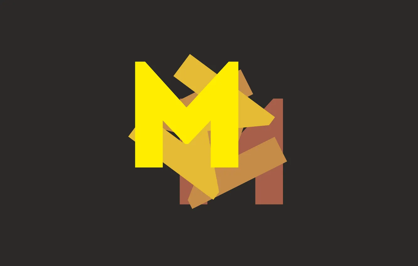 Photo wallpaper letters, minimalism, abstract, word