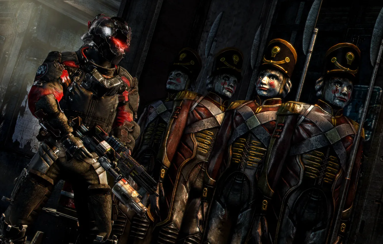 Photo wallpaper weapons, armor, Dead Space 3, John Carver, Dead Space, Tin Soldiers
