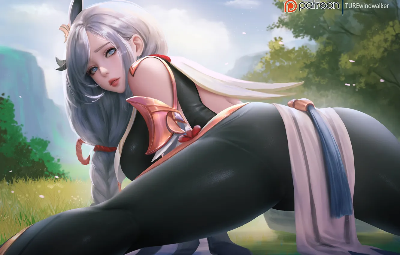 Photo wallpaper Shenhe, sexy girls, dampak genshin