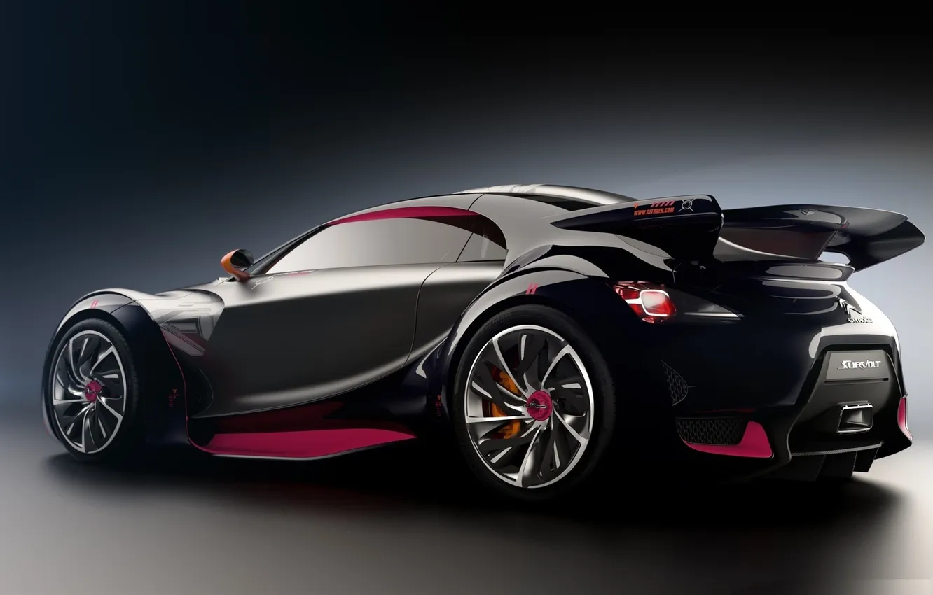 Photo wallpaper Citroen, spoiler, car, drives, Survolt