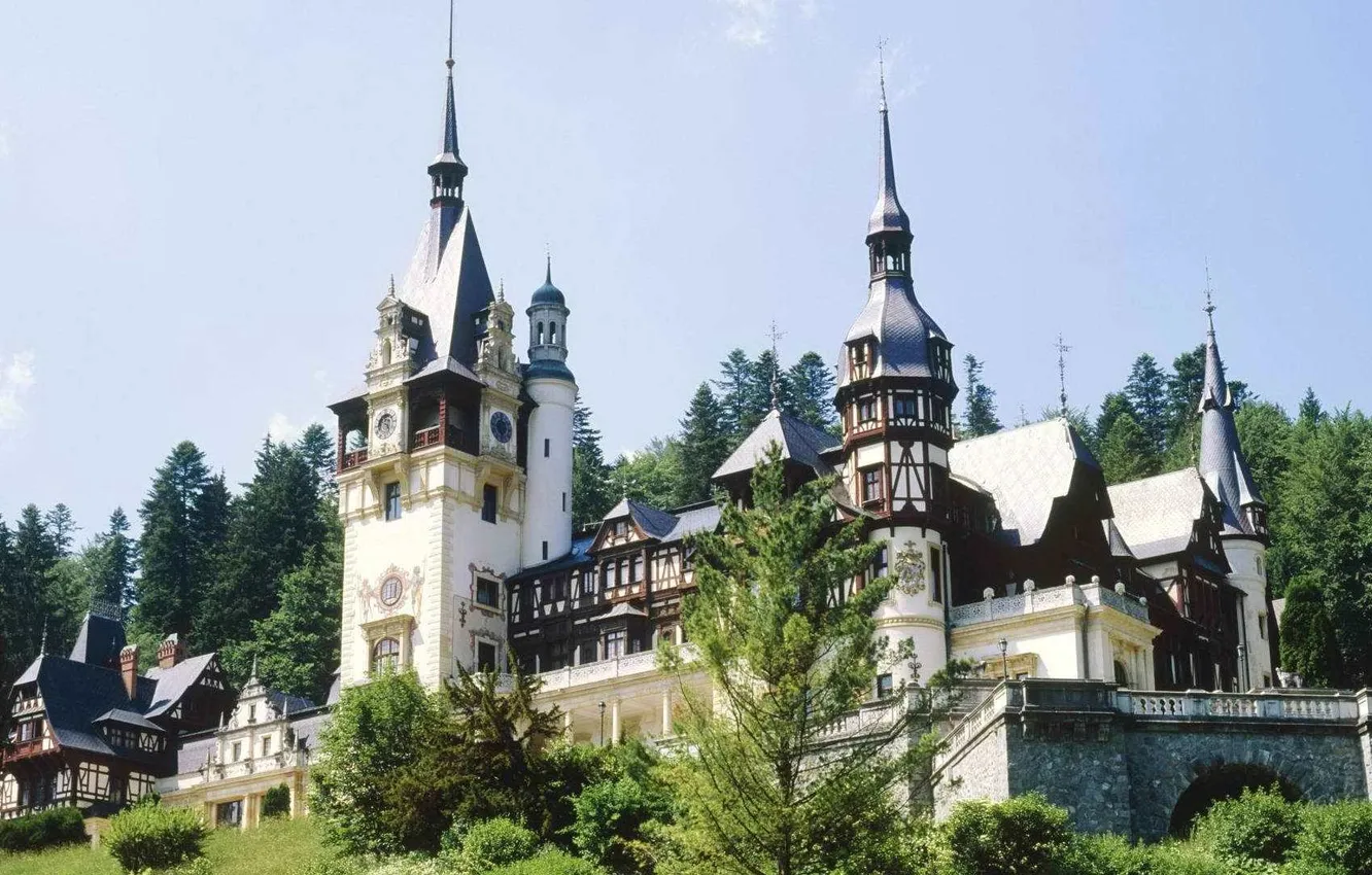 Photo wallpaper design, the city, style, castle, architecture, exterior