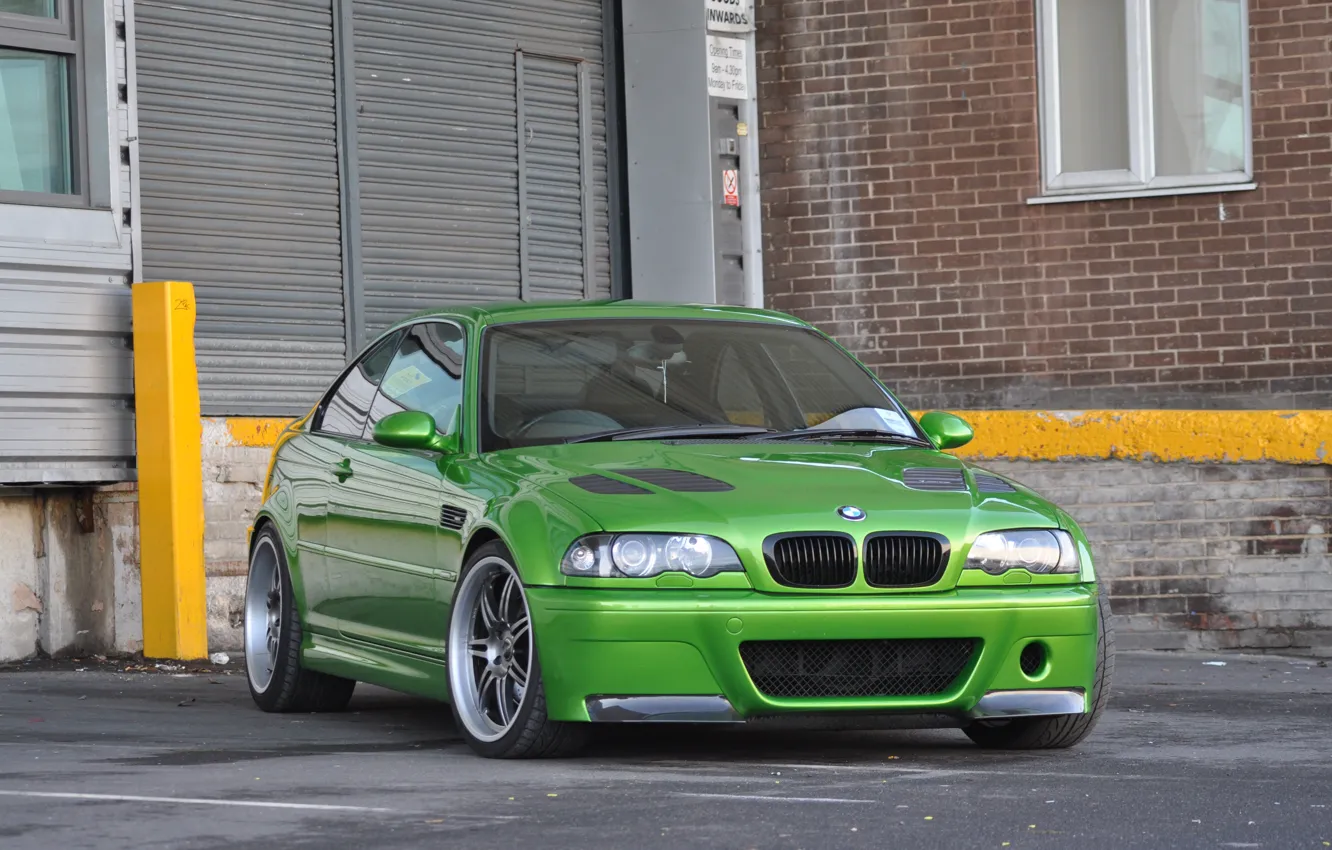 Photo wallpaper BMW, Carbon, Green, E46, M3