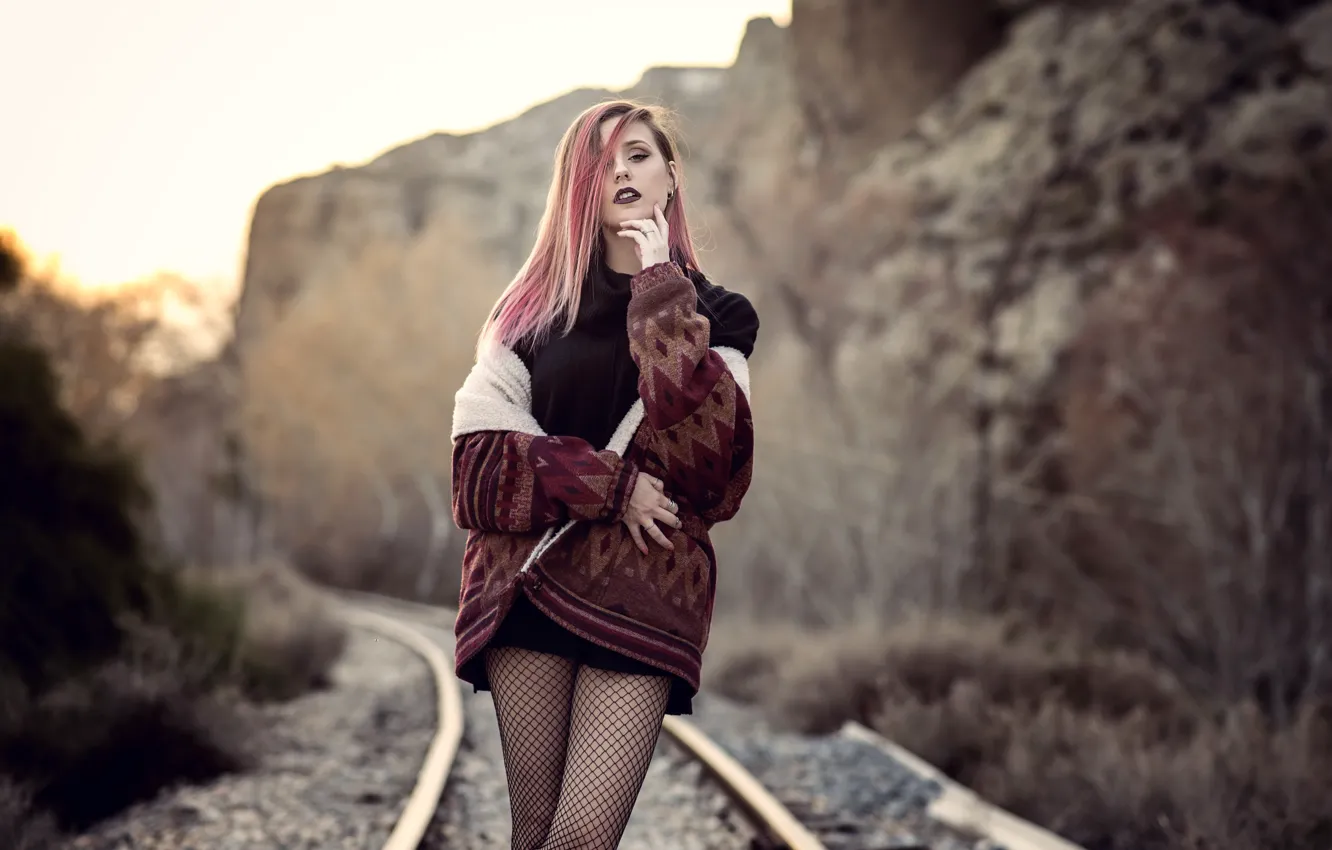 Photo wallpaper look, girl, Patricia