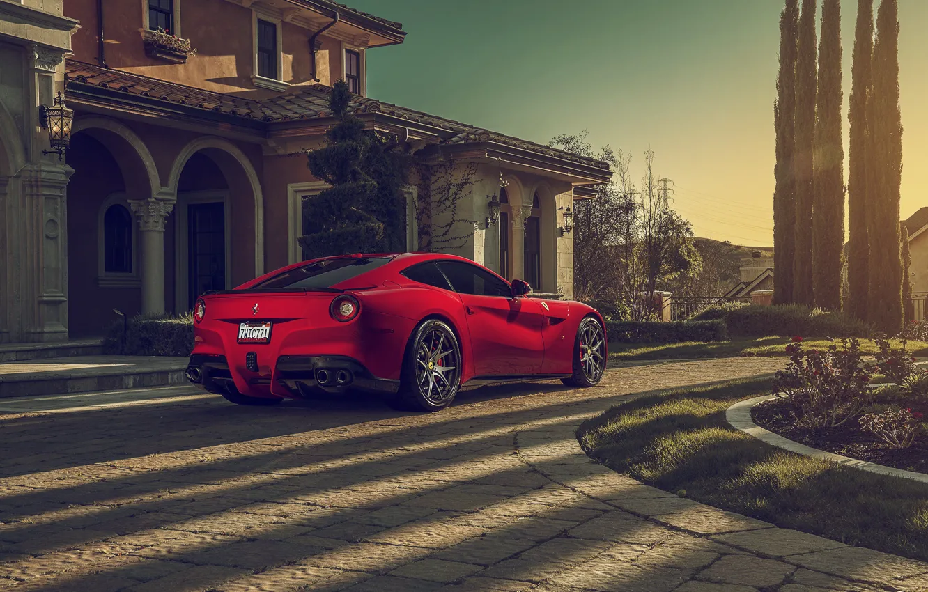 Photo wallpaper Ferrari, Berlinetta, F12, Luxury, Wheels