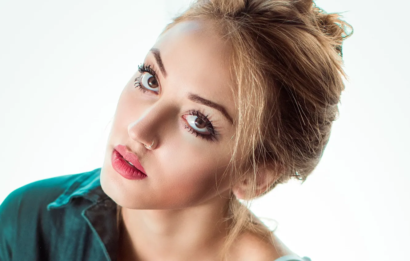 Photo wallpaper girl, hot, sexy, eyes, smile, beautiful, figure, model