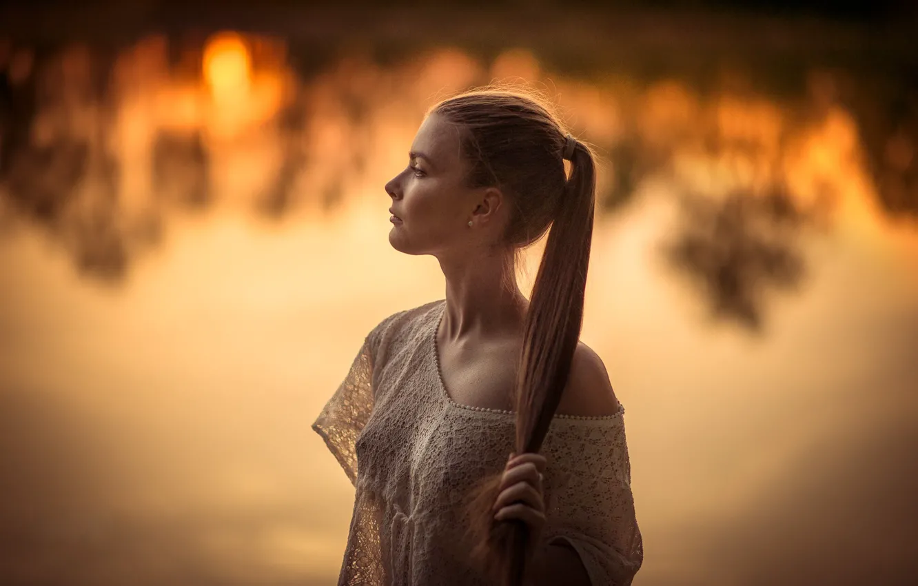 Photo wallpaper nature, model, bokeh., Jiri Tulach, Karl