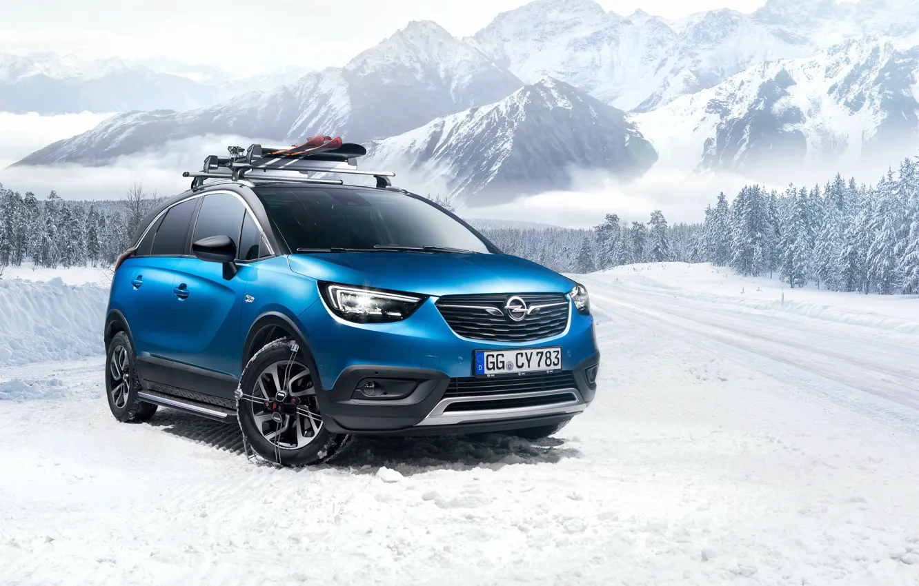 Photo wallpaper winter, Opel, Turbo, 2018, Accessorized, Crossland X