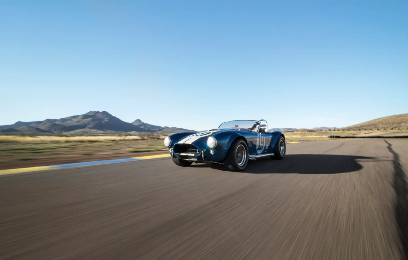 Photo wallpaper Shelby, road, Cobra, drive, front view, Shelby Cobra 289