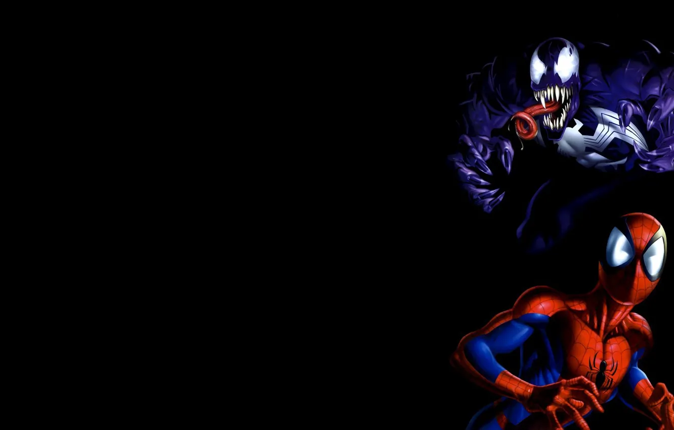 Photo wallpaper background, marvel, comics, Venom, Peter Parker, Spider Man, ultimate spider man