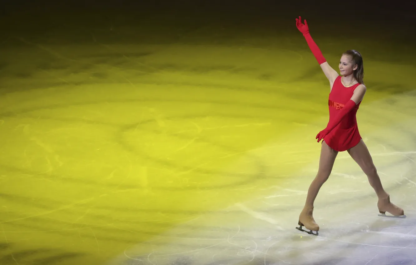 Photo wallpaper figure skating, Olympics, Russia, Sochi, Yulia Lipnitskaya, skater, champion