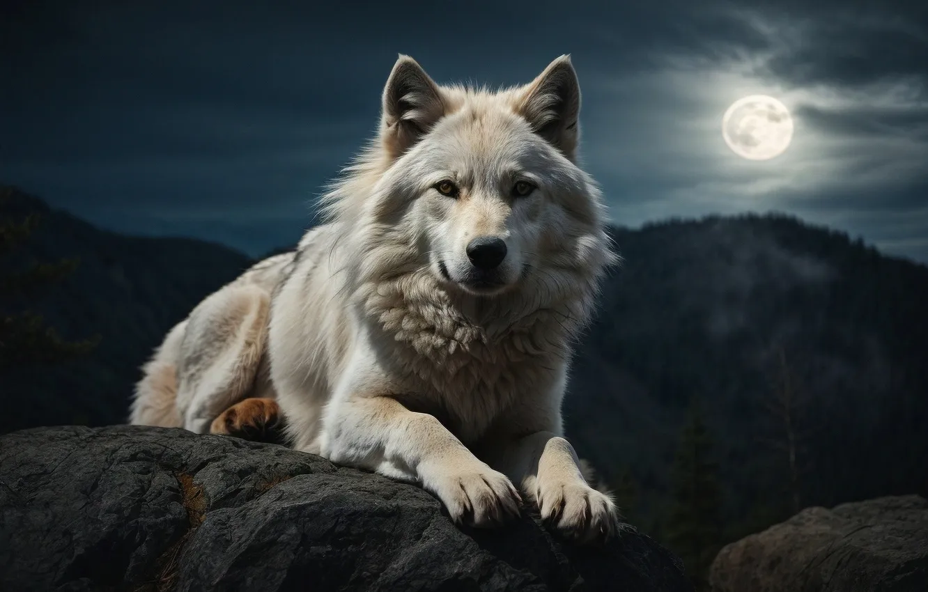 Photo wallpaper Predator, nature, snow, face, animal, wolf, canis lupus, wildlife