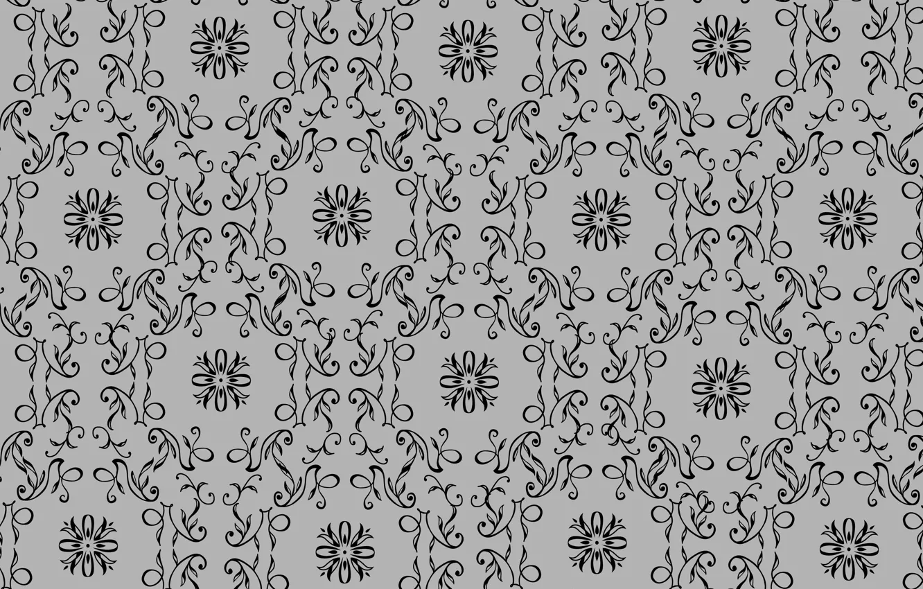 Photo wallpaper grey, background, pattern, ornament