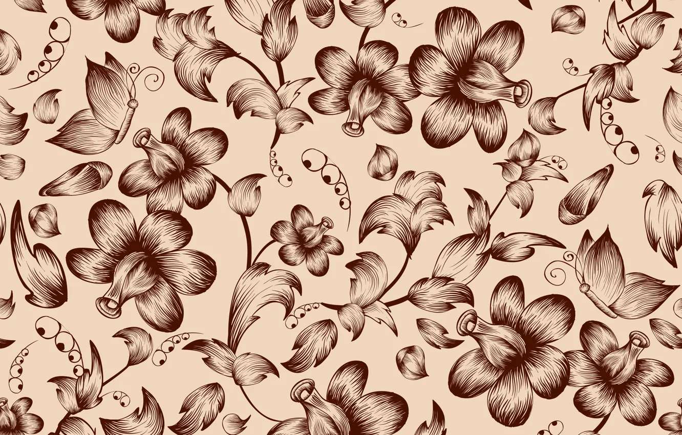 Photo wallpaper flowers, background, pattern, Texture