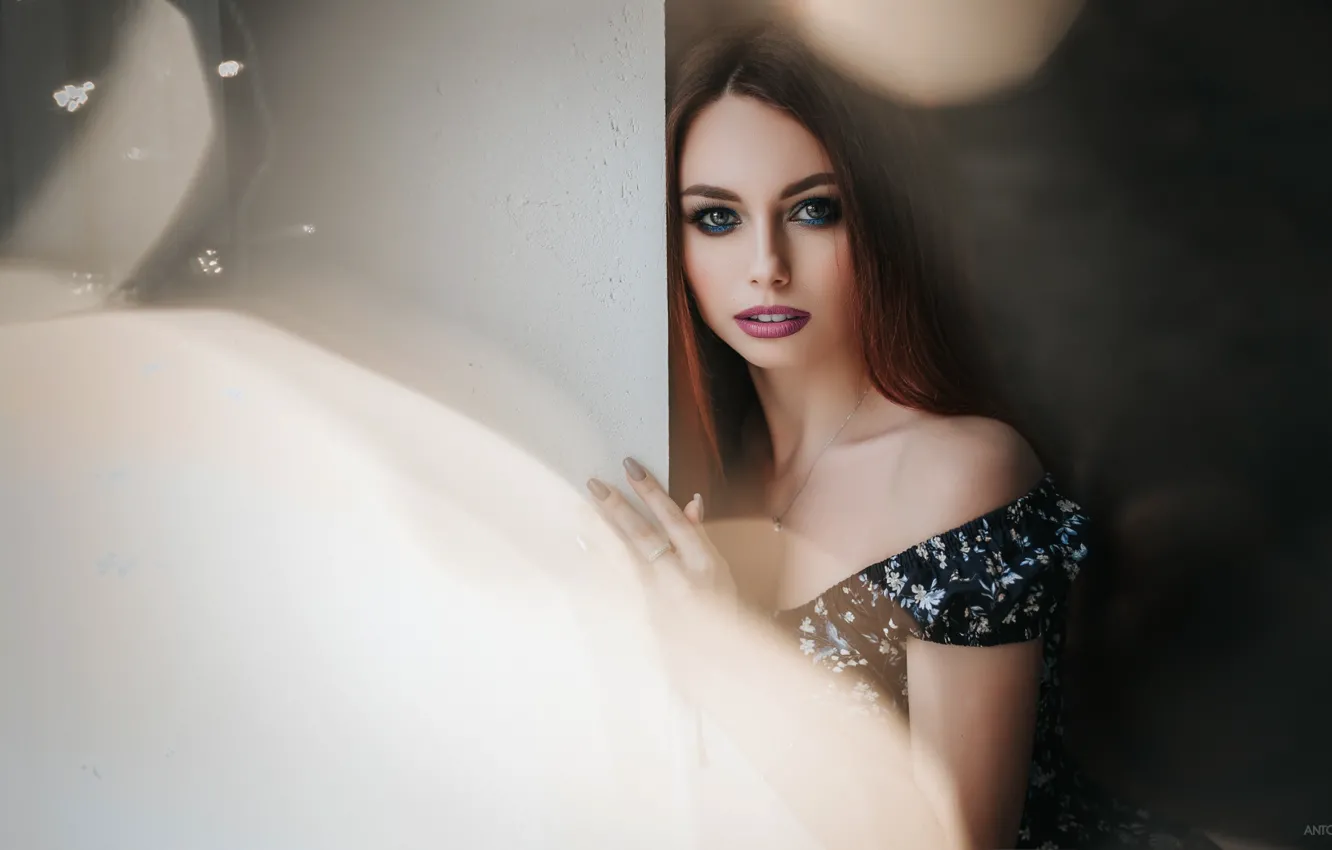 Photo wallpaper look, girl, face, pose, portrait, Anton Kharisov