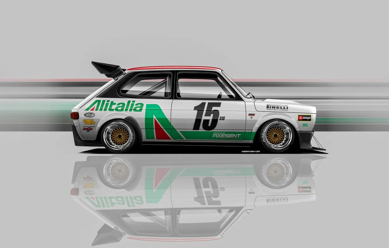 Photo wallpaper car, machine, auto, retro, sport, WRC, Rally, Fiat