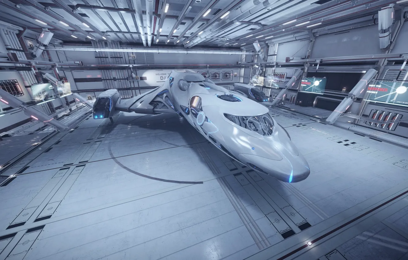 Photo wallpaper space, spaceship, space base, Elite: Dangerous